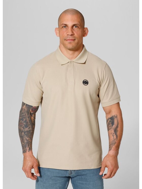 PITBULL PITBULL T-Shirt Koszulka Beżowy Regular Fit