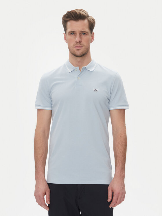 Lee Lee Polokošile Pique 112363784 Světle modrá Regular Fit