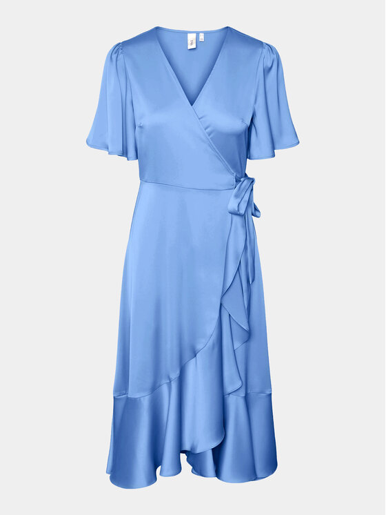 YAS YAS Cocktail obleka Thea 26028890 Modra Standard Fit