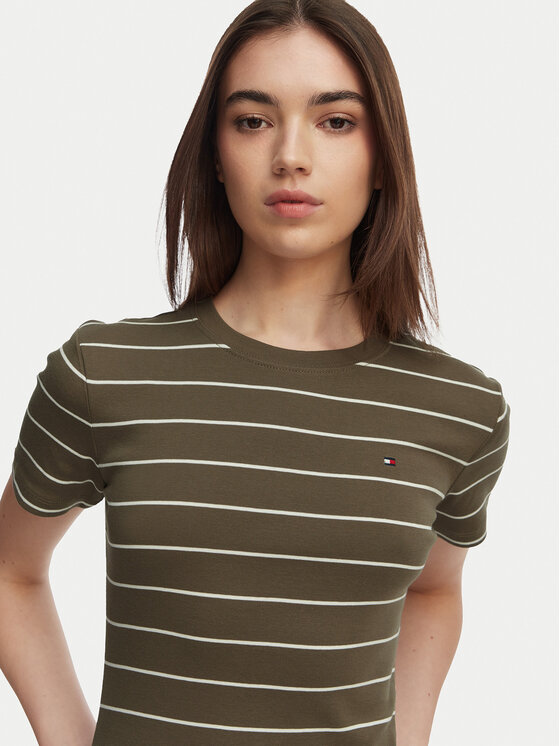 Tommy Hilfiger Tommy Hilfiger T-Shirt New Cody WW0WW40587 Καφέ Slim Fit