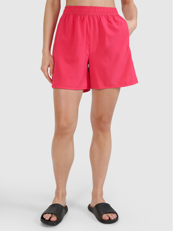 4F 4F Szorty sportowe BEACHWEAR BASIC Różowy Regular Fit