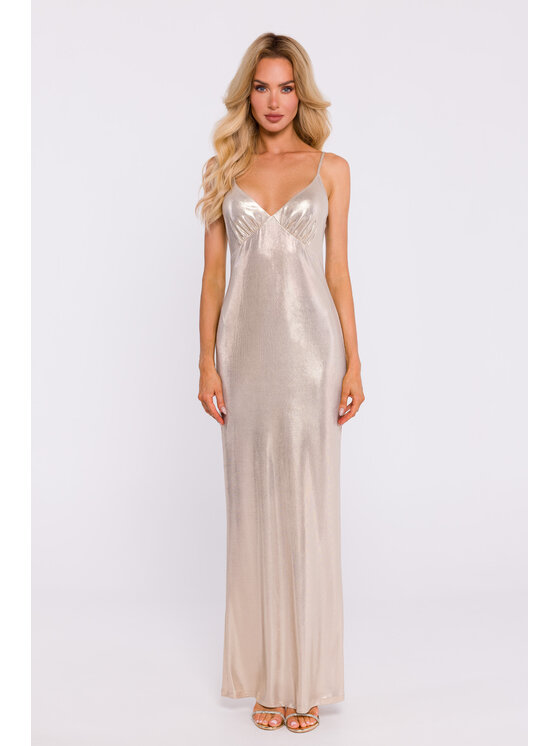 Made of Emotion Made of Emotion Abito da sera M834 Oro Sexy Straight Fit