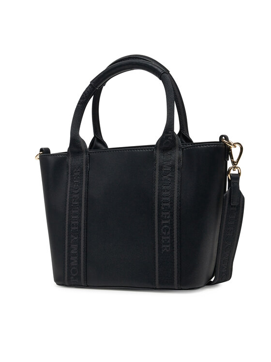 Tommy Hilfiger Tommy Hilfiger Torbica Th Logotape Mini Tote AW0AW17201 Crna