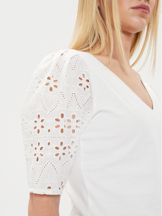 Morgan Morgan Tricou 231-DPALM Écru Regular Fit