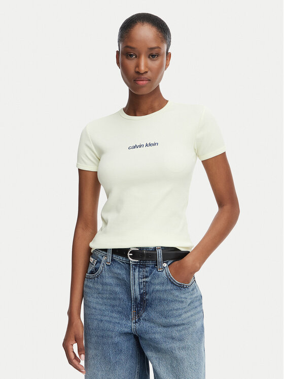 Calvin Klein Jeans Calvin Klein Jeans T-krekls LV047G816G Krēmkrāsas Slim Fit
