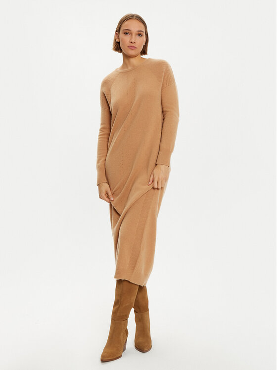 Liu Jo Liu Jo Trikotažinė suknelė WF4533 MS009 Ruda Regular Fit