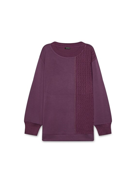 Fiorella Rubino Fiorella Rubino Felpa G825L008618N039 Viola Boxy Fit