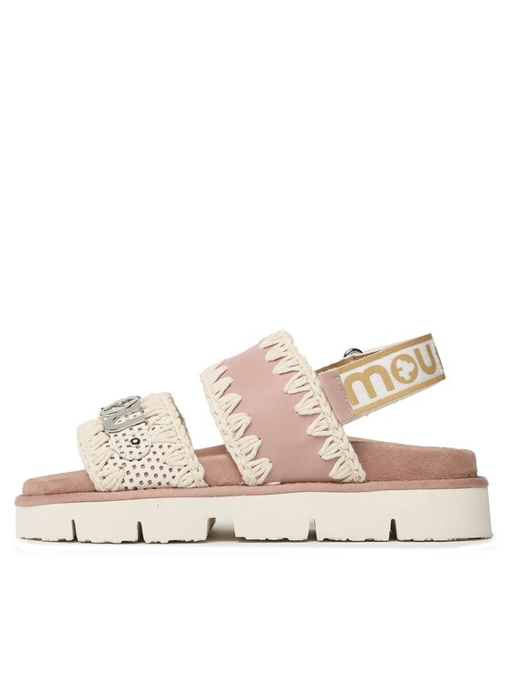Mou Mou Sandali New Bio Sandal Back Strap SW461001C Bela