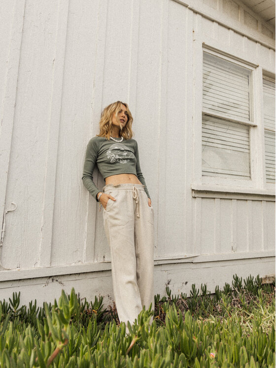 Roxy Roxy Auduma bikses Oceanside ARJNP03006 Bēšs Easy Fit