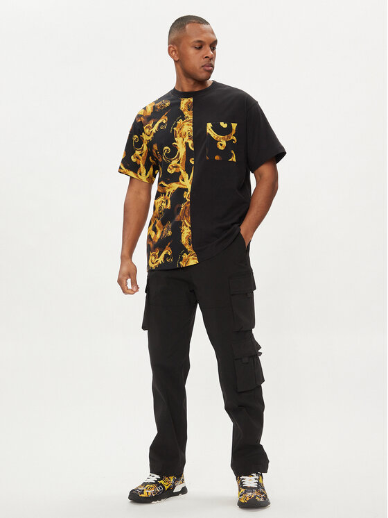 Versace Jeans Couture Versace Jeans Couture Футболка 76GAH611 Чорний Regular Fit