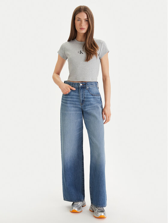 Calvin Klein Jeans Calvin Klein Jeans T-Shirt LV047AB802 Szary Regular Fit