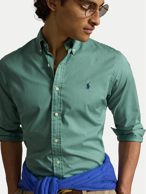 Polo Ralph Lauren Polo Ralph Lauren Košile 710B20512009 Zelená Custom Fit