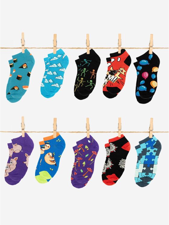 Urban Socks Urban Socks Zestaw 10 par stopek męskich Zestaw 10 Par Skarpet Stopek Urban Socks Set Mix MS05 41-46 Kolorowy