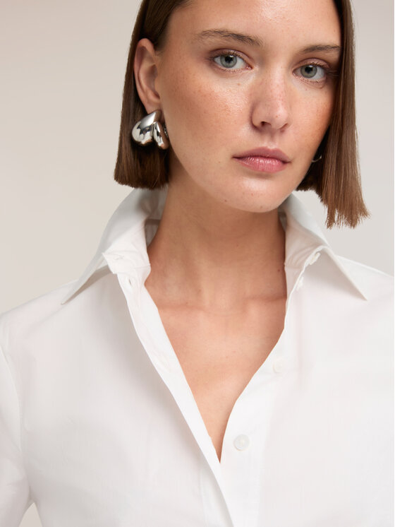 Motivi Motivi Camicia 5015Q000913N011 Bianco Regular Fit