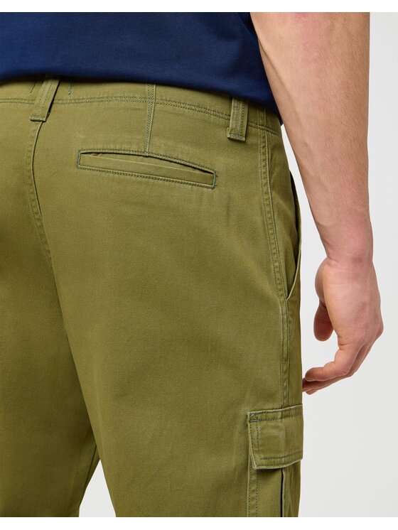 Wrangler Wrangler Spodnie materiałowe CARGO Zielony Regular Fit