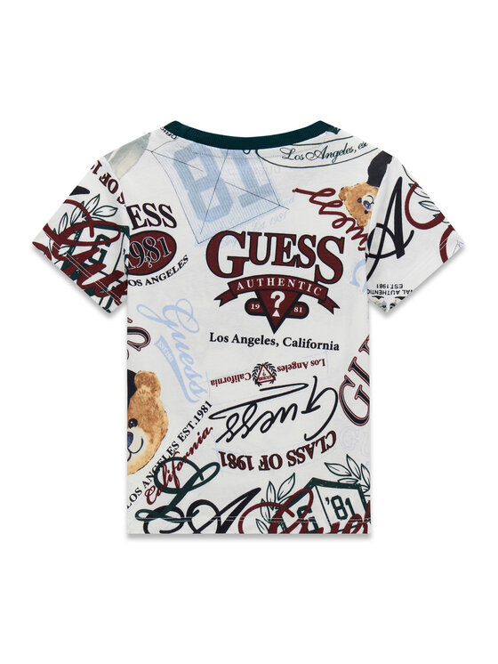 Guess Guess Tričko N6YI21 K3876 Biela Regular Fit