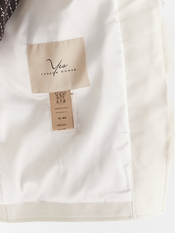 YES LONDON YES LONDON Pelliccia LC/2077ECO Écru Regular Fit