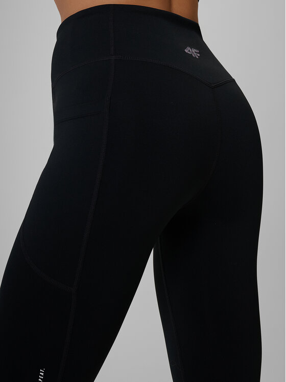 4F 4F Legginsy ACTIVE BY NATURE Czarny Slim Fit