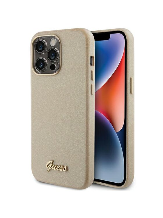 Guess Guess Etui na telefon iPhone 15 Pro Złoty