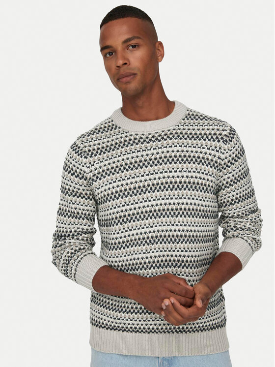 Only & Sons Only & Sons Džemper Musa 22027268 Bež Regular Fit