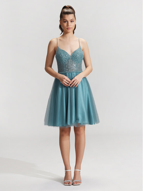 Hey Kyla Hey Kyla Rochie cocktail 5AG014HK Albastru Regular Fit