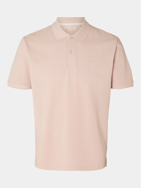 Selected Homme Selected Homme Тениска с яка и копчета 16087839 Розов Regular Fit