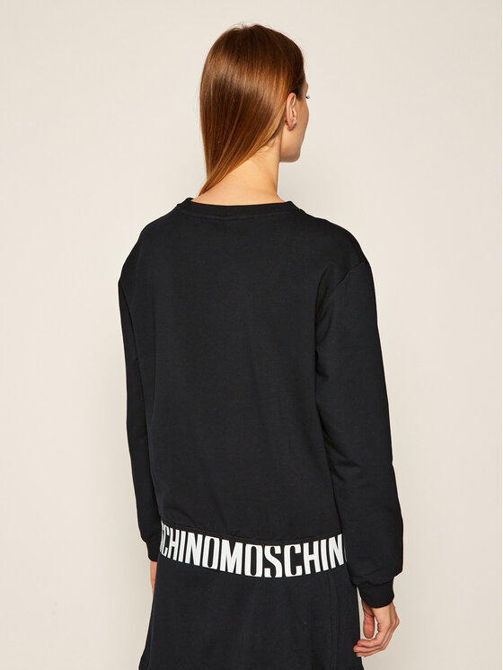 MOSCHINO Underwear & Swim MOSCHINO Underwear & Swim Majica dugih rukava 17 399 029 Crna Regular Fit