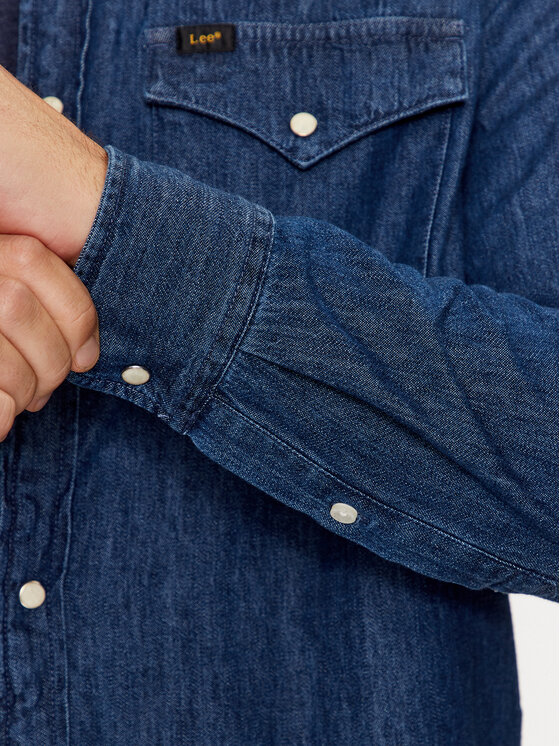 Lee Lee Koszula jeansowa 112321897 Granatowy Regular Fit