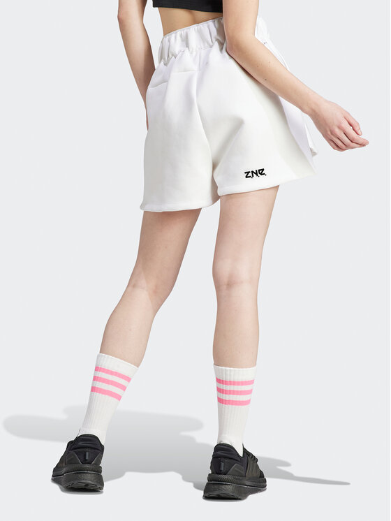 adidas adidas Pantaloni scurți sport Z.N.E. IN5149 Alb Loose Fit