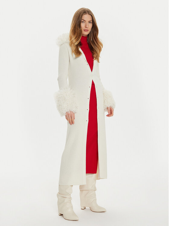 TWINSET TWINSET Кардиган 242TT3430 Бял Slim Fit