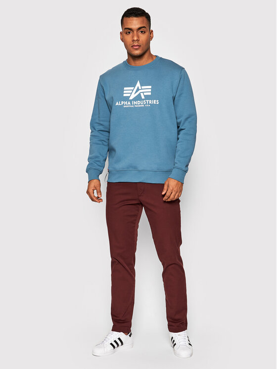 Alpha Industries Sweatshirt Basic 178302 Bleu Regular Fit | 