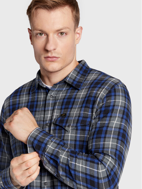 Lee Lee Koszula Clean L66RDH21 112322655 112322655 Granatowy Regular Fit