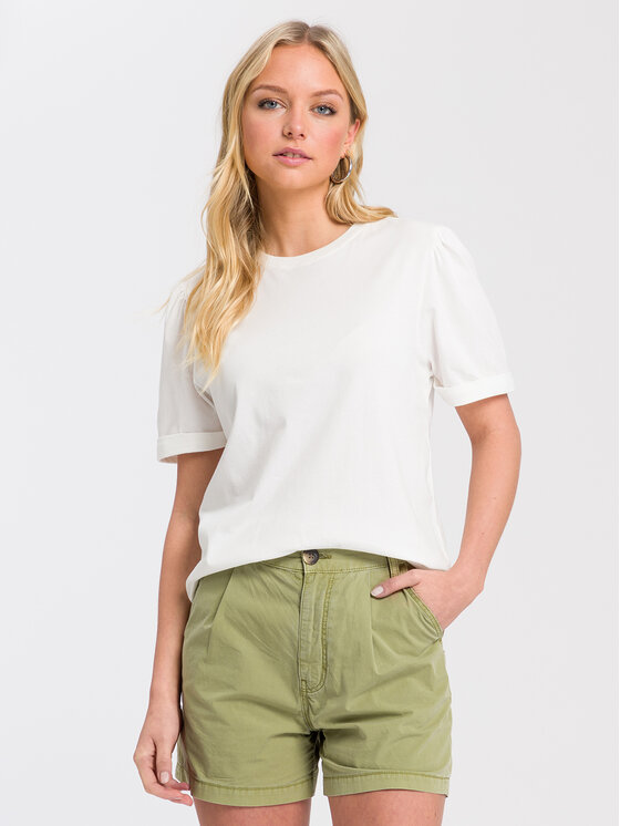 Cross Jeans Cross Jeans T-Shirt 55914-028 Beżowy Regular Fit