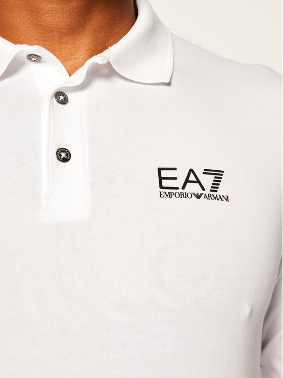 EA7 Emporio Armani Polo 8NPF05 PJM5Z 1100 Biały Regular Fit