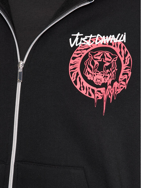 Just Cavalli Just Cavalli Світшот 75OAIG02 Чорний Relaxed Fit