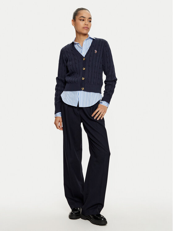 U.S. Polo Assn. U.S. Polo Assn. Strickjacke WUP0400 Dunkelblau Regular Fit