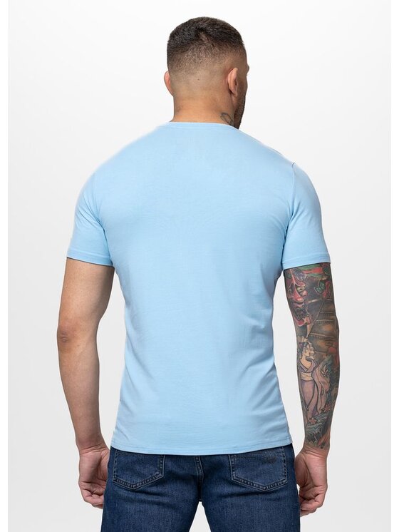 PITBULL PITBULL T-Shirt Slim Fit USA CAL Niebieski Regular Fit