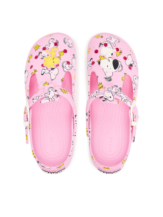 Crocs Crocs Klapki Peanuts Mary Jane Clog 211130 Różowy