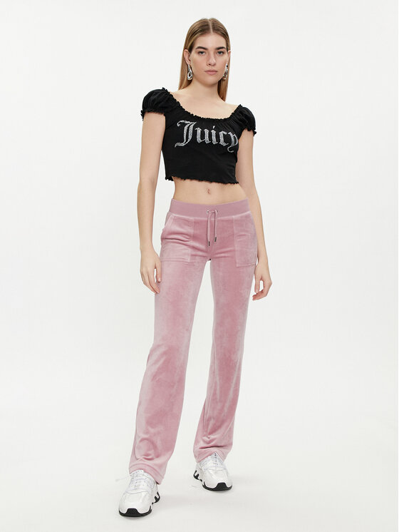 Juicy Couture Juicy Couture Bluzka Brodie JCWCT23309 Czarny Regular Fit