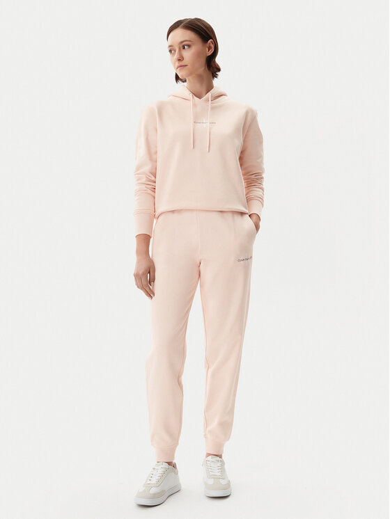 Calvin Klein Jeans Calvin Klein Jeans Долнище анцуг Monologo J20J225354 Розов Slim Fit
