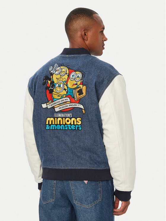 Guess Jeans Bomber jakna 183630 Modra Classic Fit
