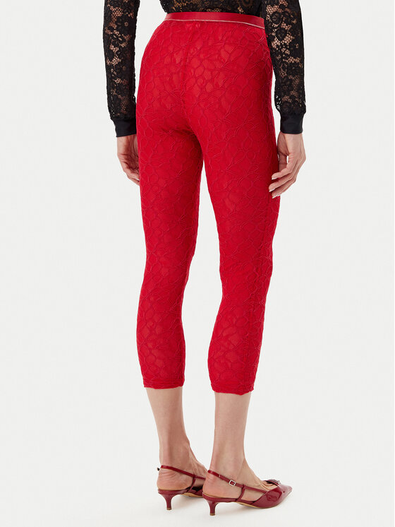PINKO PINKO Kalhoty z materiálu 105226 A2M5 Červená Slim Fit