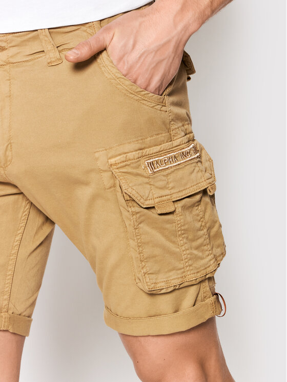 Alpha Industries Alpha Industries Шорти от плат Crew 176203 Бежов Regular Fit