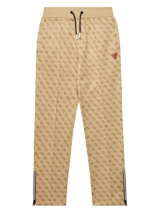 Guess Spodnie dresowe L4YQ18 FL04Q Beżowy Regular Fit