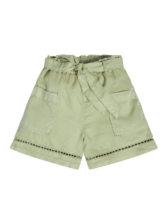 Guess Guess Šortky z materiálu J3GD03 WE8R0 Zelená Relaxed Fit