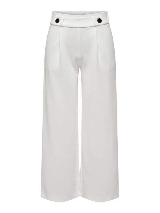 JDY JDY Kalhoty z materiálu Geggo 15208430 Bílá Wide Leg