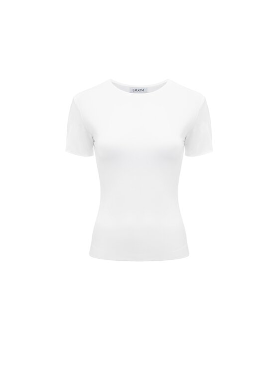 T-Shirt, rozmiar XL, Białe, Dopasowany