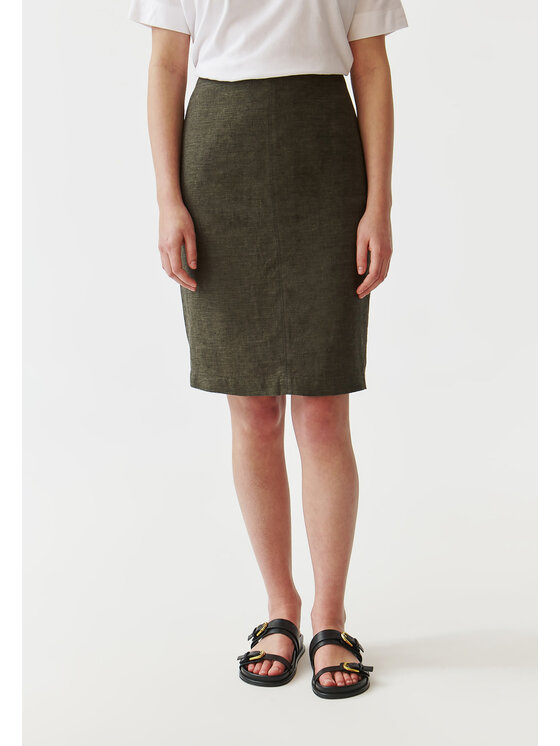 TATUUM TATUUM Spódnica midi MONOLI 2 Zielony Close Fit