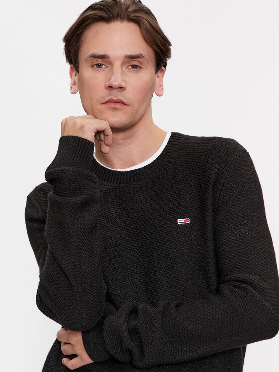 Tommy Jeans Tommy Jeans Πουλόβερ DM0DM15060 Μαύρο Regular Fit