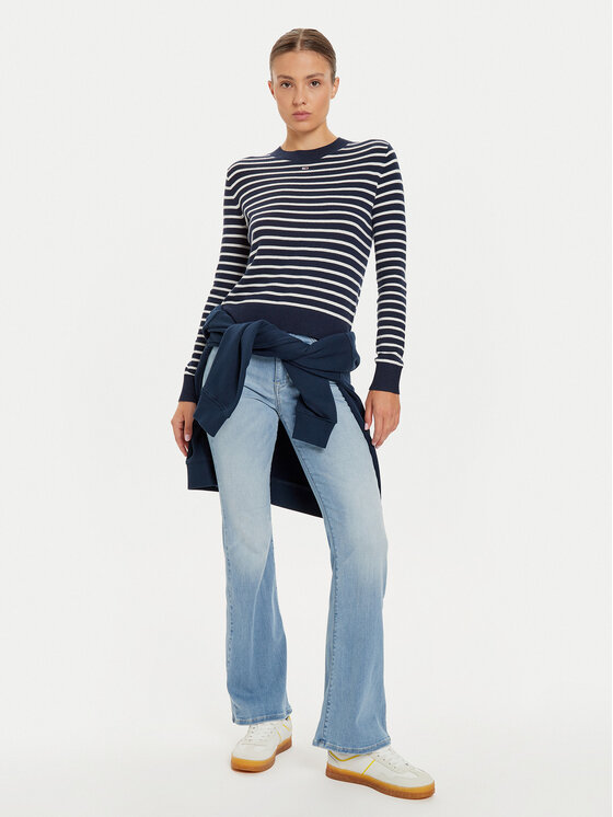 Tommy Jeans Tommy Jeans Sweter Essential DW0DW17254 Granatowy Regular Fit